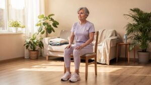 Pilates auf dem Stuhl ab 65: Diese 4 Übungen stärken laut Trainern den Core ohne Gelenkbelastung
